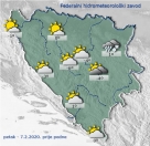U Hercegovini sunčano vrijeme uz malu do umjerenu oblačnost