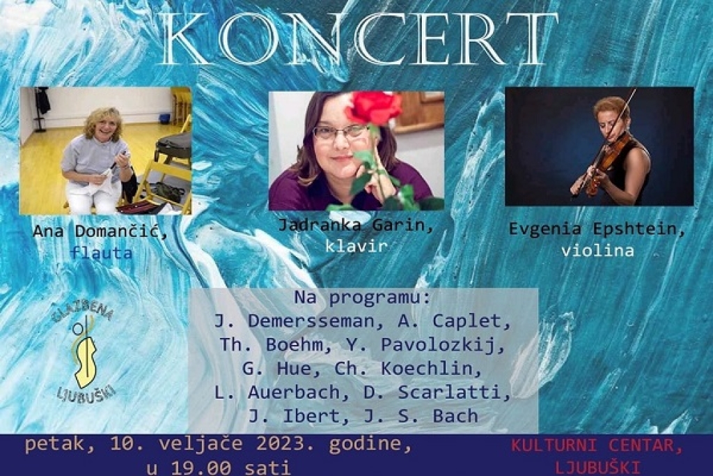 NAJAVA: Koncert klasične glazbe u Kulturnom centru u Ljubuškom