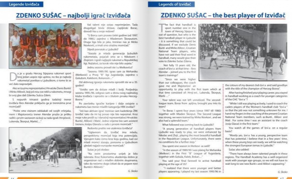 Iz ljubuške rukometne povijesti: Zdenko Sušac najbolji igrač Izviđača