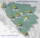 Danas u Hercegovini najavljeno 100 litara kiše po metru četvornom