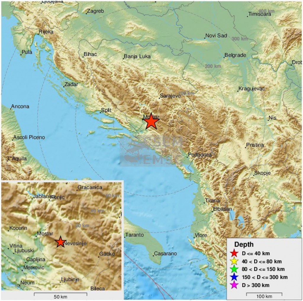 Južnu Hercegovinu pogodio snažan zemljotres