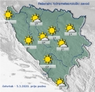 Danas će u Hercegovini prevladavati sunčano vrijeme