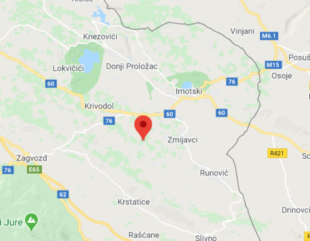 Potres večeras zatresao Imotski, a osjetio se i u Hercegovini