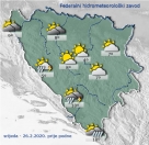 U Hercegovini pretežno oblačno s kišom i grmljavinom