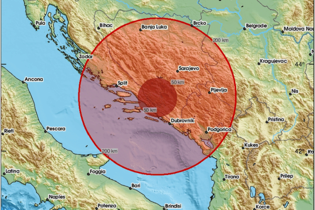 Potres u Jadranu, zatreslo i u Bosni i Hercegovini