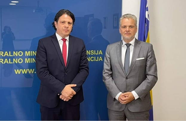 Sastanak federalnog ministra financija Tonija Kraljevića sa šefom Izaslanstva EU u BiH veleposlanikom Johannom Sattlerom