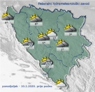 Danas  u Hercegovini  povremena i slaba kiša