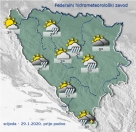 Jutro u Hercegovini oblačno, poslijepodne kiša