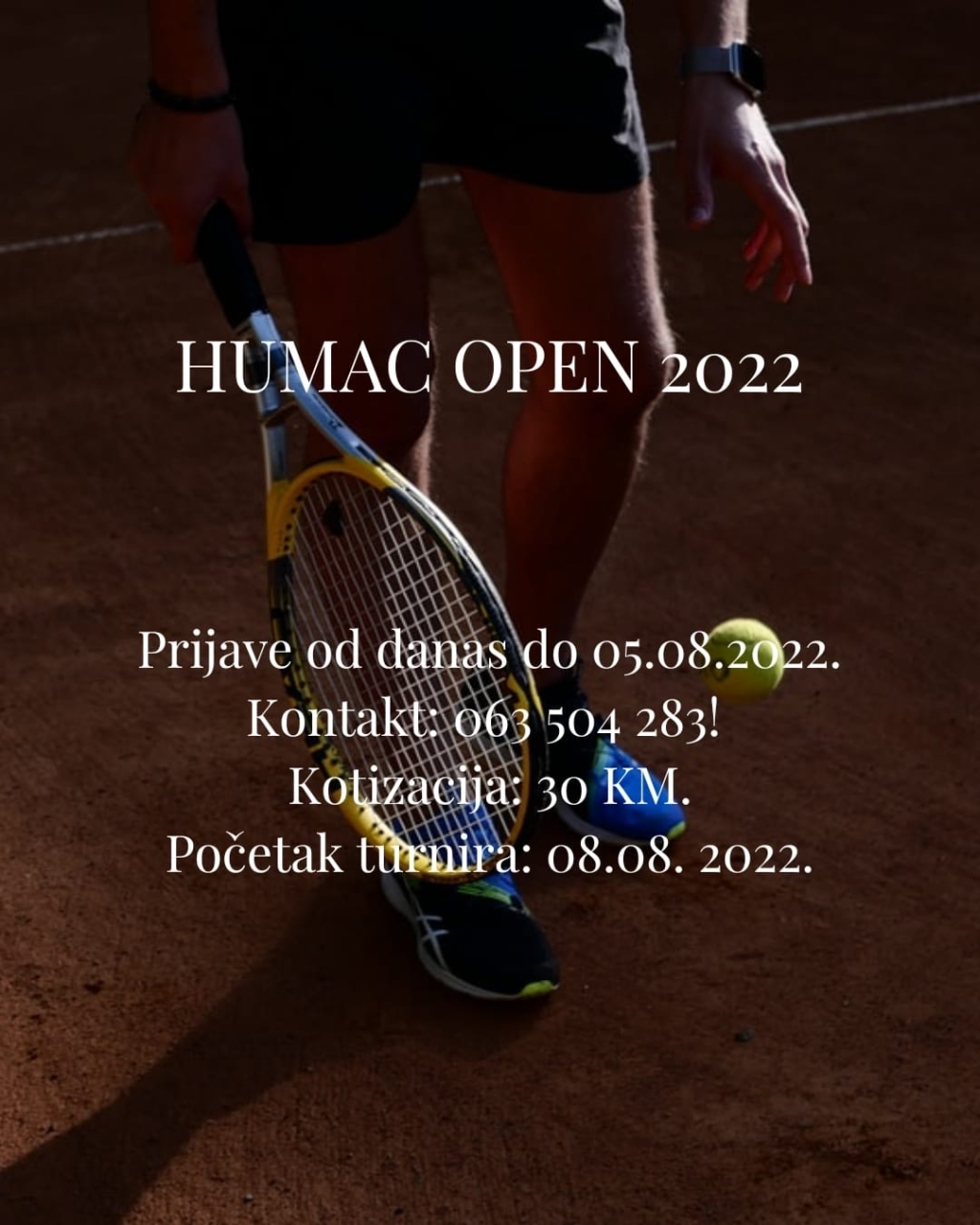 Prvi teniski turnir &quot;HUMAC OPEN&quot;  [najava]