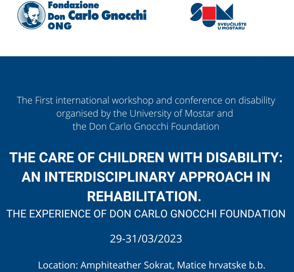 SUM i Fondacija don Carlo Gnocchi organiziraju prvu stručnu radionicu i konferenciju o radu s djecom s teškoćama u razvoju
