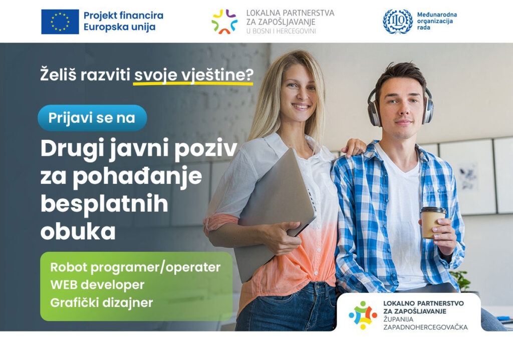 Otvorene prijave za besplatne obuke za nezaposlene u ŽZH