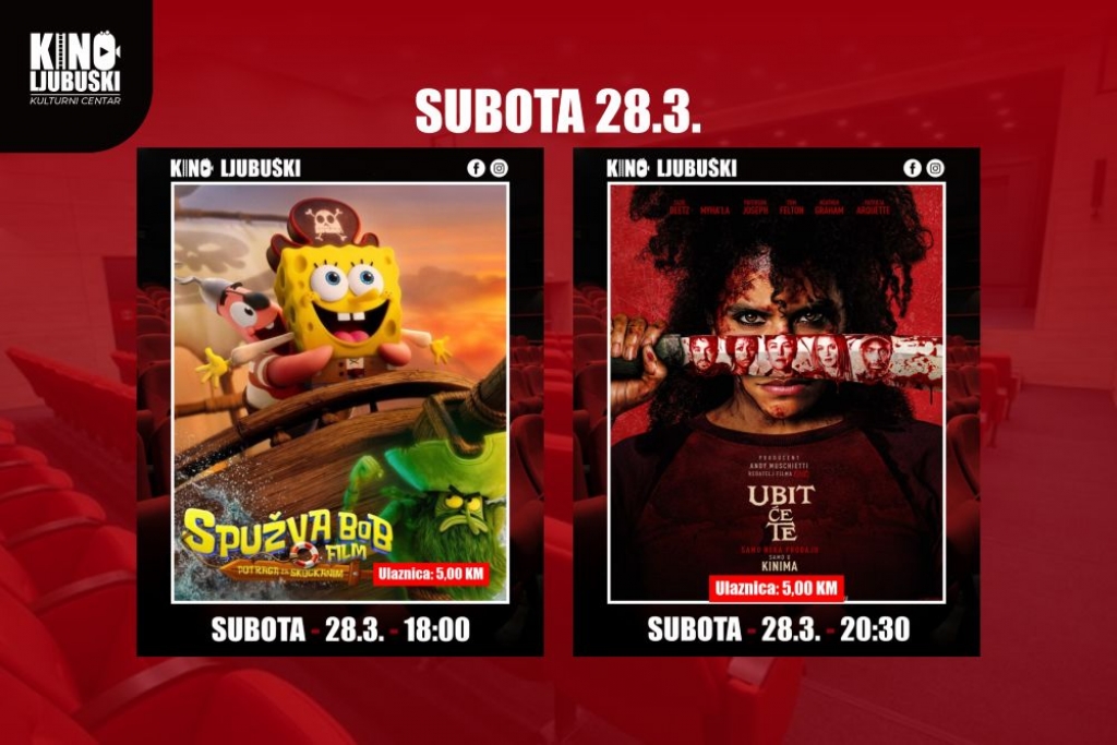 Subotnji filmski program u Kinu Ljubu&scaron;ki
