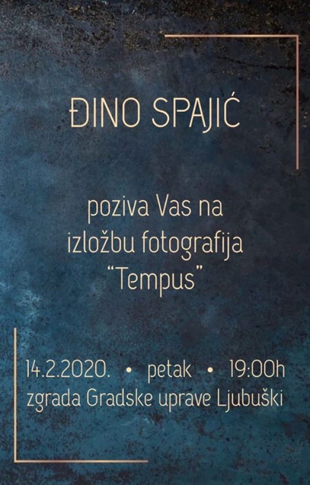 U petak izložba fotografija Đine Spajića „Tempus“  [Najava]