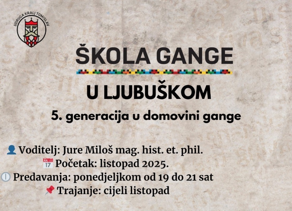 Škola gange stiže u Ljubuški: Dođi, nauči i zapivaj!