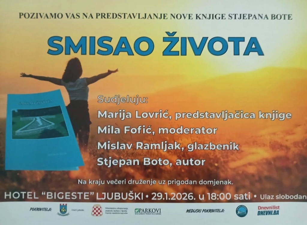 Stjepan Boto večeras pred domaćom publikom predstavlja novu knjigu