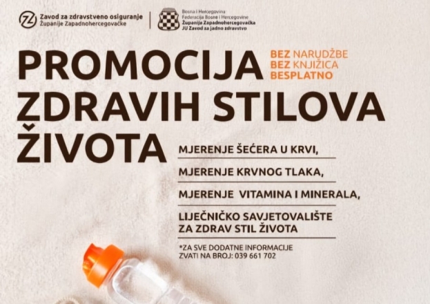 Građani ŽZH pozvani na besplatne zdravstvene preglede i savjetovanje