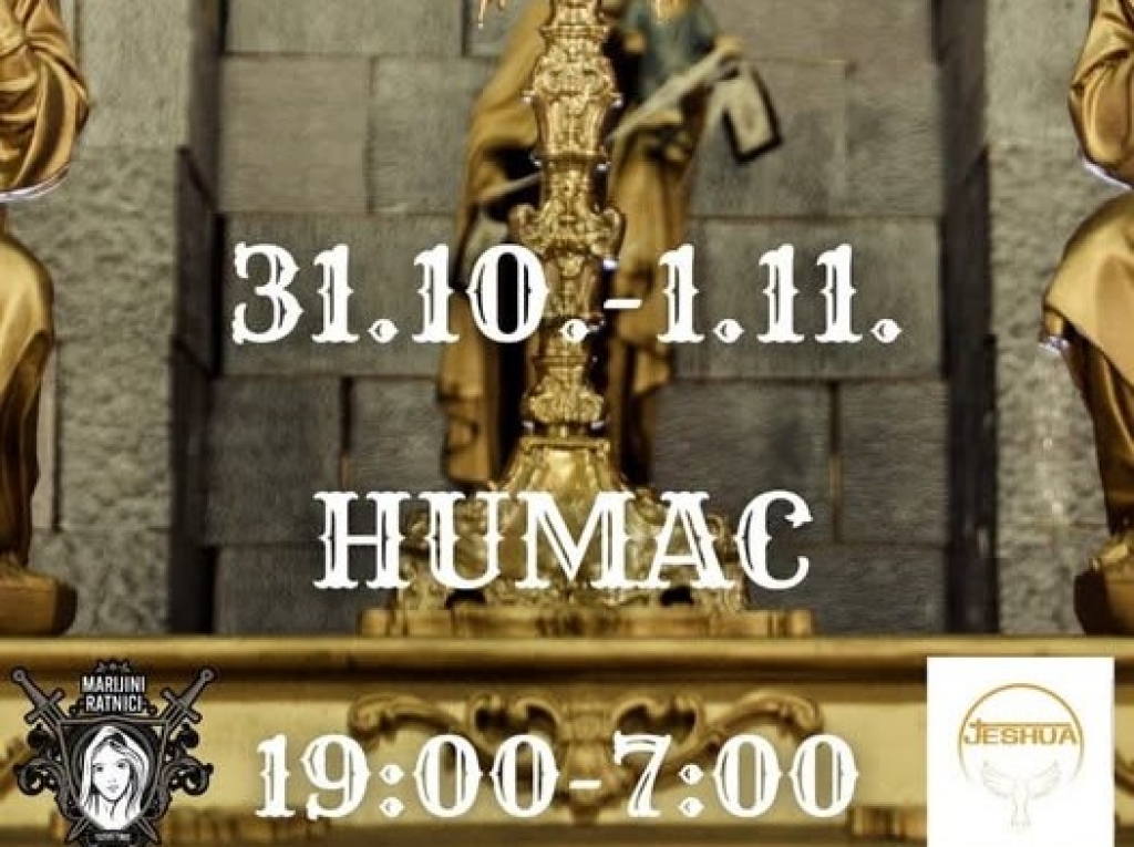 HOLYWINS – SVETOST POBJEĐUJE: Župa Humac organizira cjelonoćno molitveno klanjanje