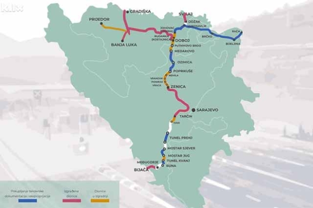 Objavljena najkompletnija mapa izgrađenih i planiranih autocesta u BiH