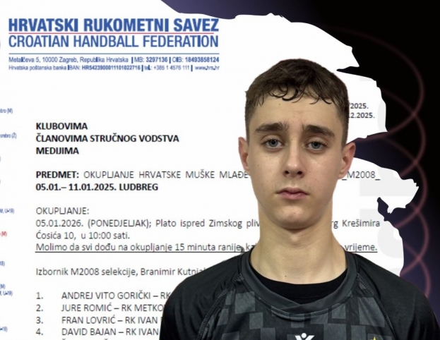Toma Tolj dobio je poziv na okupljanje Hrvatske mu&scaron;ke mlađe juniorske rukometne selekcije