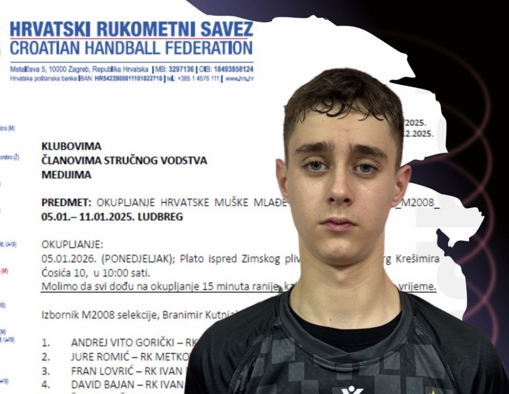 Toma Tolj dobio je poziv na okupljanje Hrvatske muške mlađe juniorske rukometne selekcije