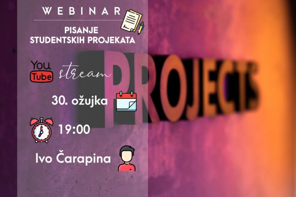 Webinar na temu pisanja studentskih projekata? Evo kad i gdje ga možete pratiti