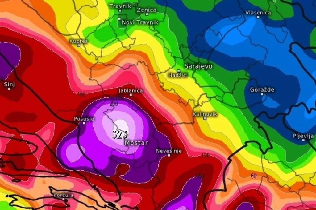 Najavljeno veliko nevrijeme u Hercegovini, građani pozvani na oprez