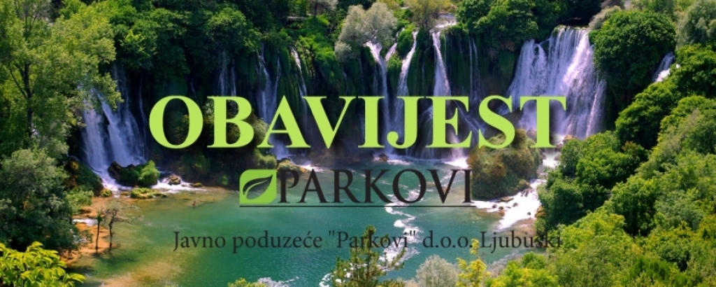 JP Parkovi: Obavijest o zatvaranju vode u kanalu Klobuk-Vojnići-Šipovača