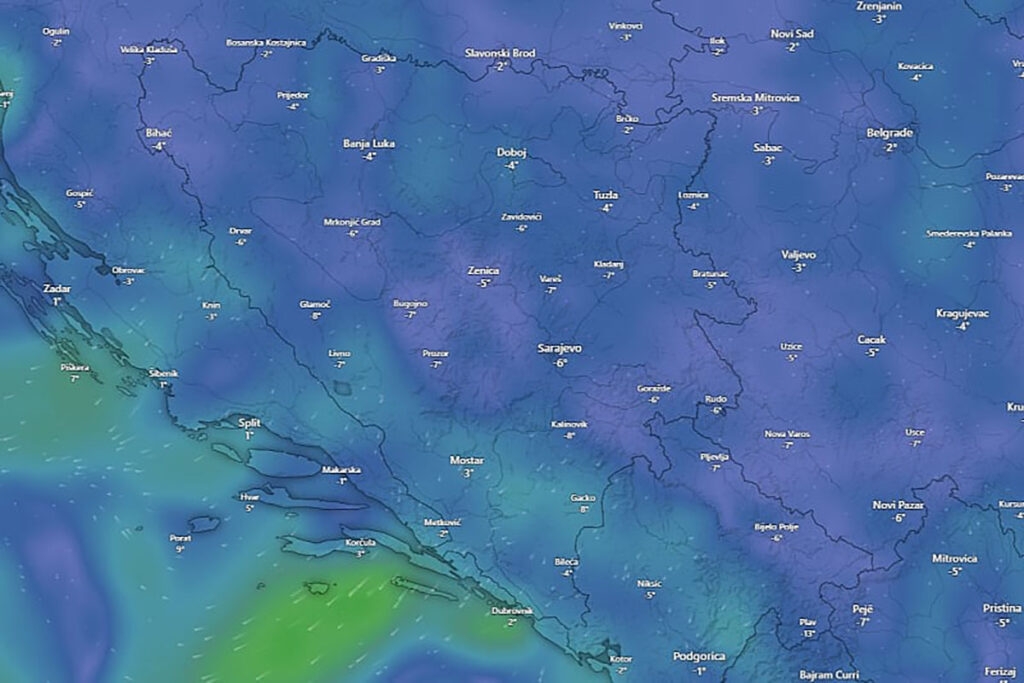 Slijedi drastičan pad temperatura diljem BiH