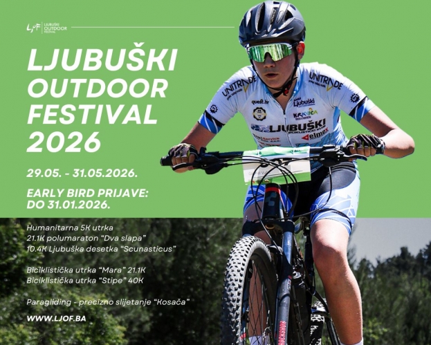 Ljubu&scaron;ki Outdoor Festival 2026: Otvorene early bird prijave za najveću outdoor avanturu u Hercegovini