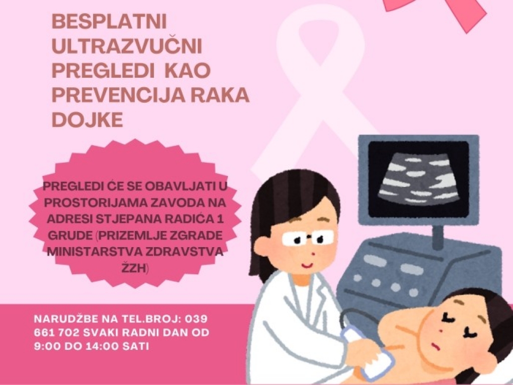 Besplatni ultrazvučni pregled za žene u ŽZH kao prevencija raka dojke