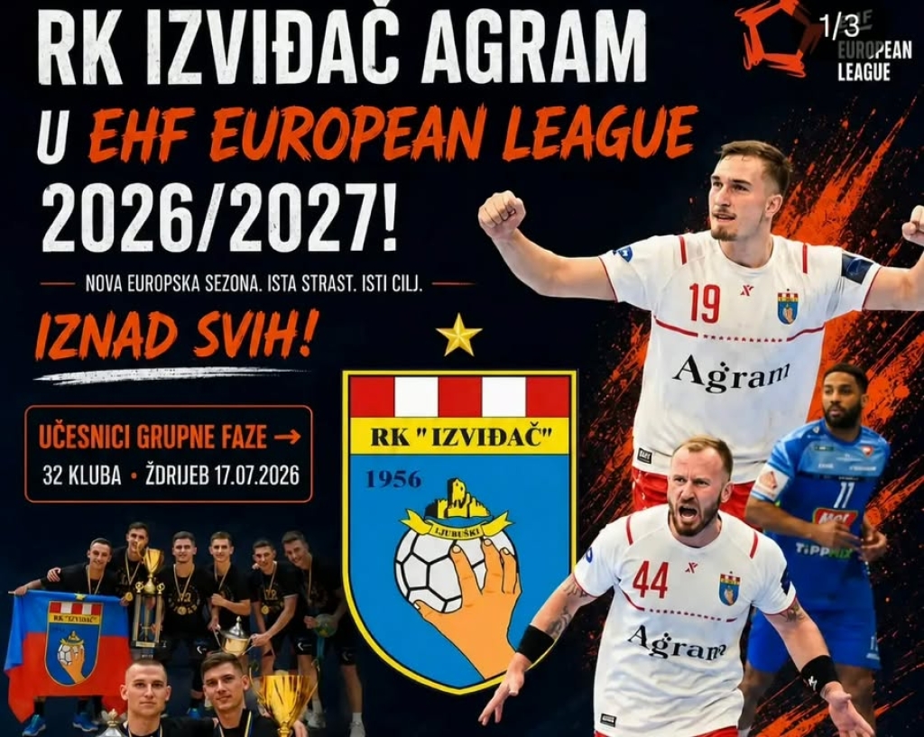 RK Izviđač Agram igrat će EHF European League
