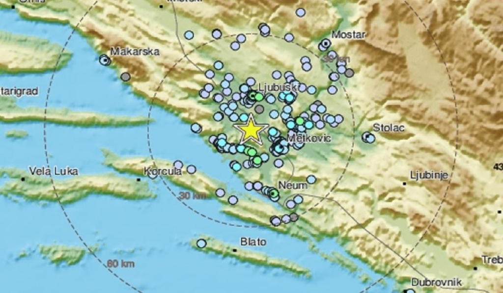 Potres na vrgoračkom području: &quot;Zatreslo je jako, ali kratko&quot;, osjetio se i u Ljubuškom
