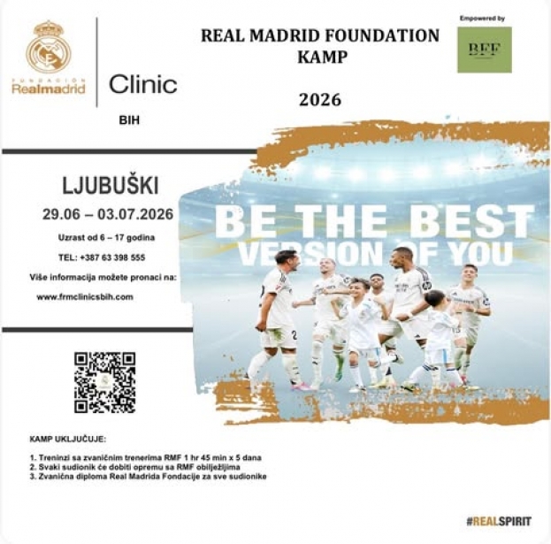 Real Madrid Foundation kamp stiže u Ljubu&scaron;ki