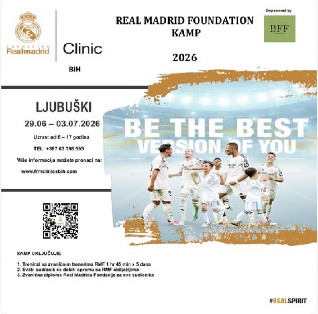 Real Madrid Foundation kamp stiže u Ljubu&scaron;ki