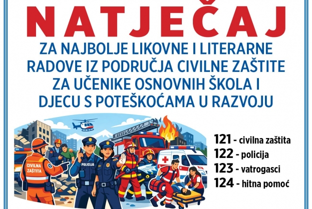 Raspisan natječaj za izradu likovnih i literarnih radova učenika osnovnih &scaron;kola i djece s pote&scaron;koćama u razvoju