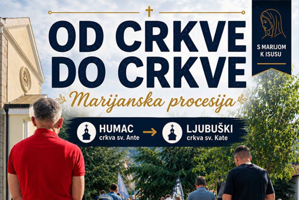 OD CRKVE DO CRKVE: U subotu na Humcu molitveni hod “S Marijom k Isusu”