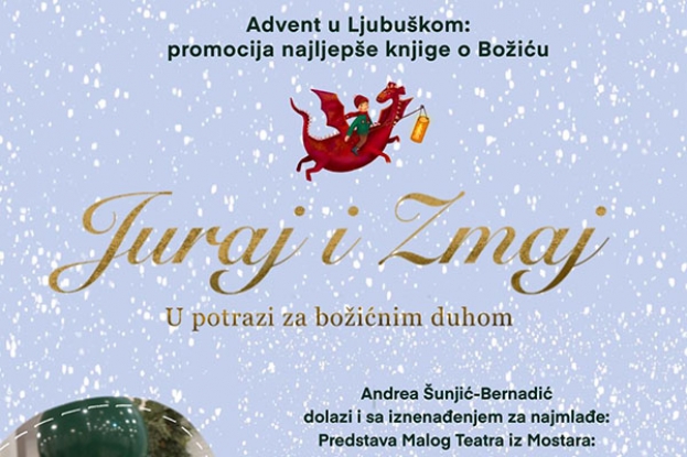 U utorak predstavljanje dječje knjige &bdquo;Juraj i Zmaj &ndash; U potrazi za božićnim duhom&ldquo; autorice Andree &Scaron;unjić Bernardić