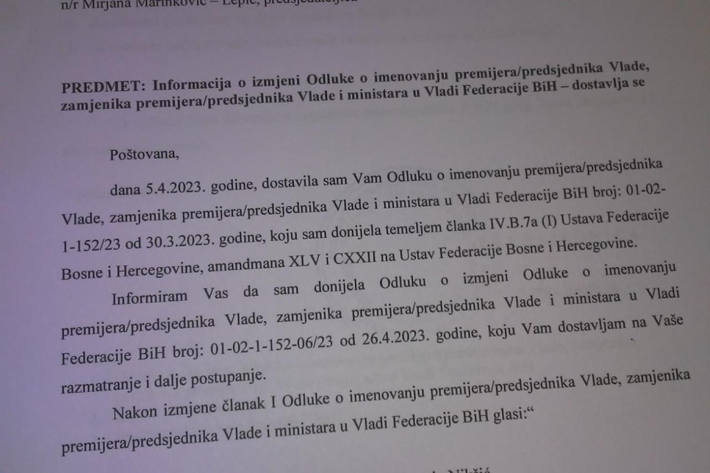 Donosimo imena novih ministara, ulaze HDZ 1990. i HNS, ispadaju SBiH i NES