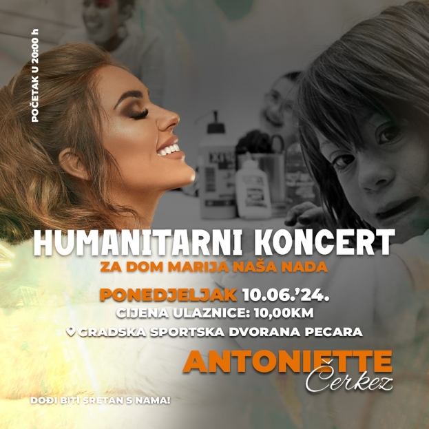 Antonija Čerkez objavila detalje vezane za humanitarni koncert u Širokom Brijegu