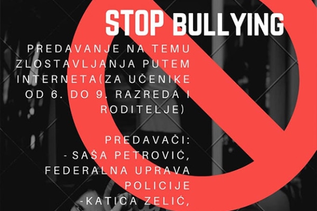 Najavljujemo održavanje tribina pod nazivom “Stop bullying” o zlostavljanju djece putem interneta