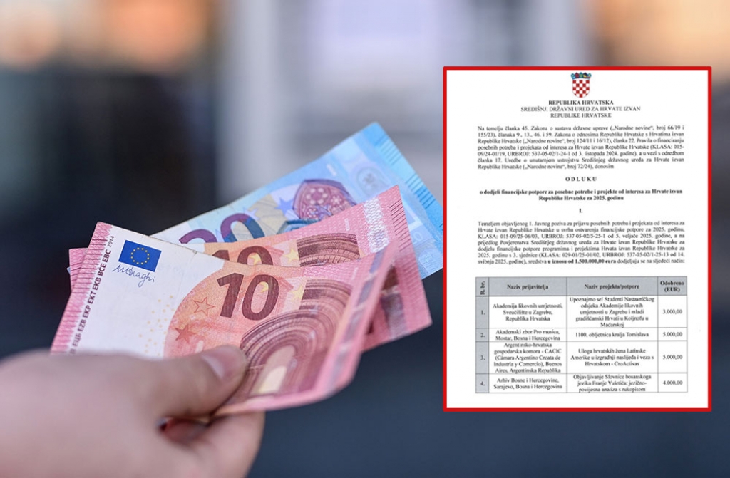 Pogledajte tko je u BiH dobio novčanu potporu Ureda za Hrvate izvan RH