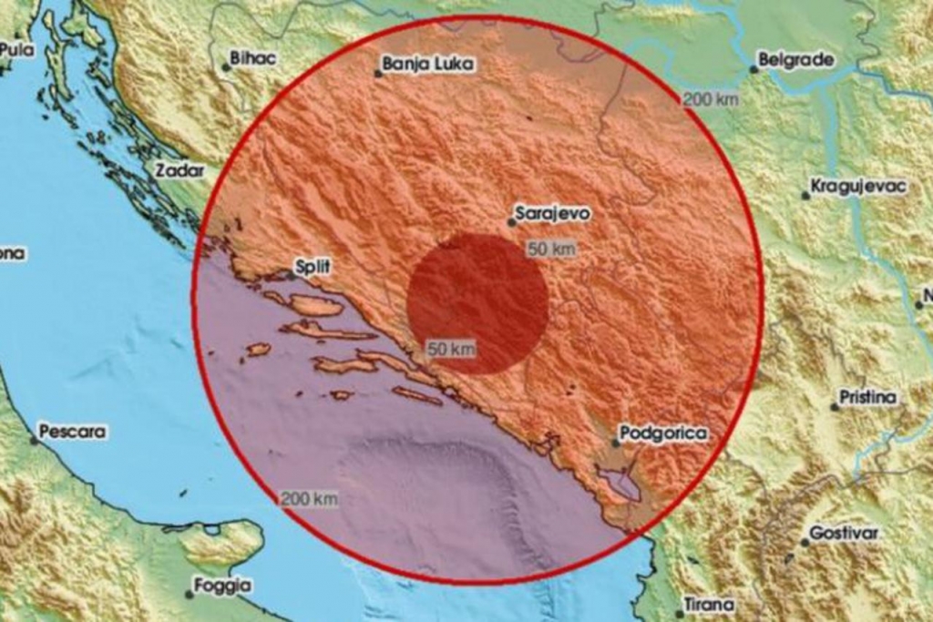 Potres pogodio Hercegovinu, osjetio se i u Hrvatskoj: "Lagano i dugo podrhtavanje"