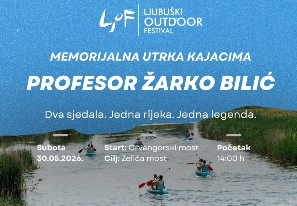 LJOF 2026: Memorijalna utrka kajacima &ldquo;Prof. Žarko Bilić&rdquo;