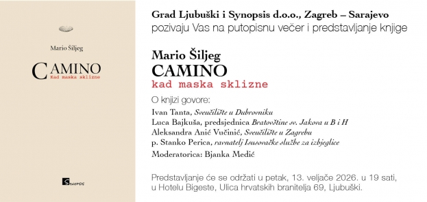 Najava: Putopisna večer u Ljubu&scaron;kom: Predstavljanje knjige &bdquo;Camino &ndash; kad maska sklizne&rdquo;