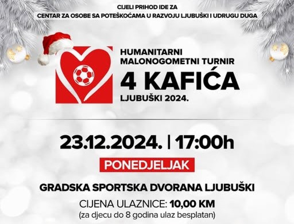 Najavljujemo II. humanitarni turnir “4 KAFIĆA LJUBUŠKI 2024” [VIDEO]