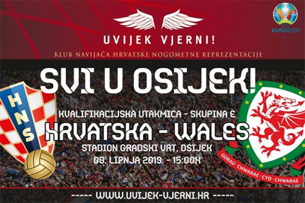 Uvijek Vjerni: U tijeku predbilježbe za karte za utakmicu Hrvatska-Wales