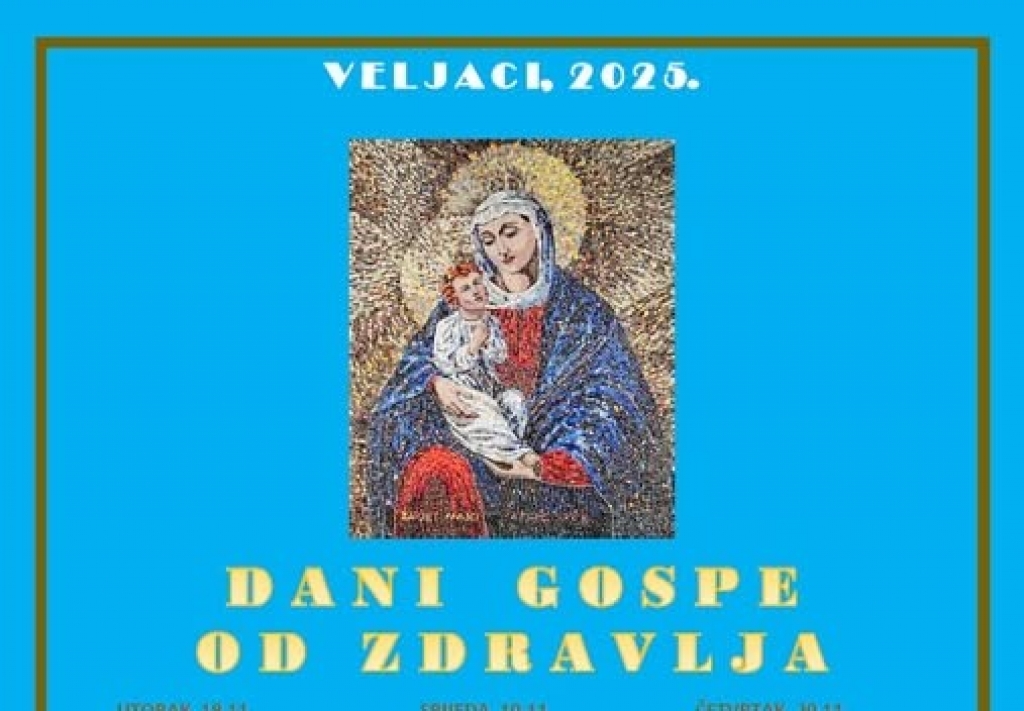 Župa Veljaci: U utorak počinje trodnevnica Gospi od zdravlja