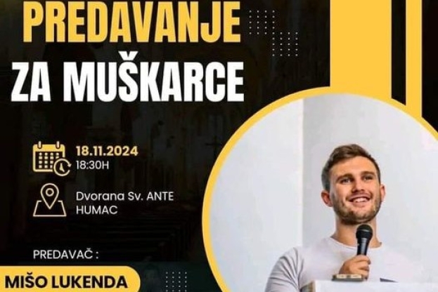 NAJAVA: Predavanje za muškarce – Mišo Lukenda