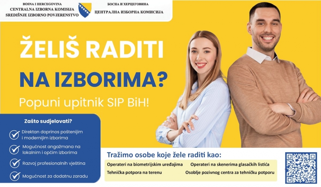 Traže se operateri za rad na izborima