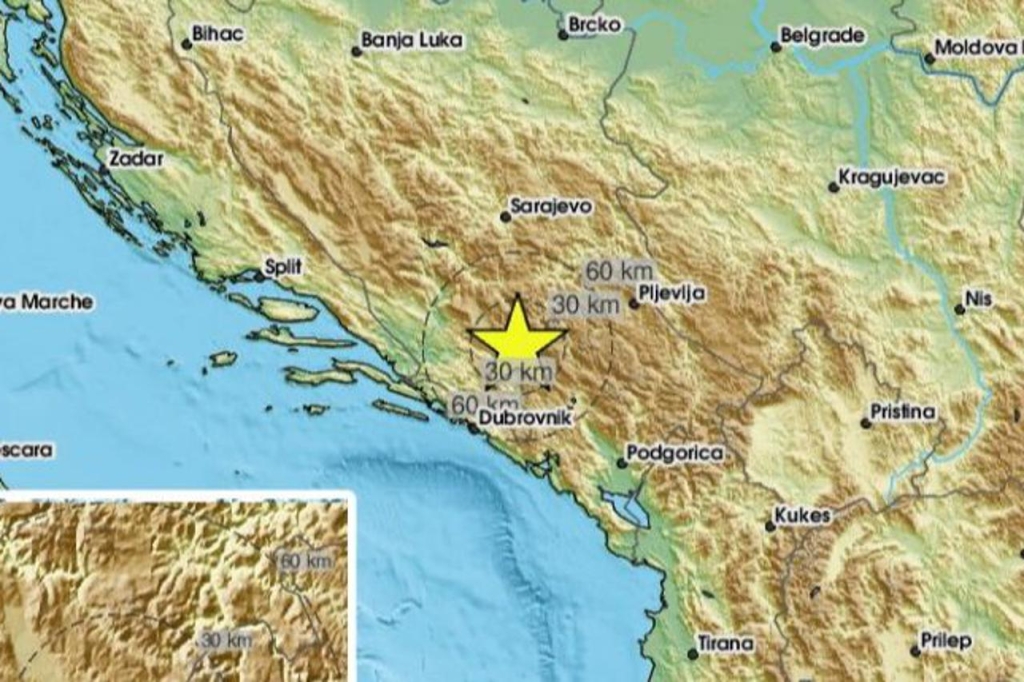 Potres jačine 3,2 stupnja po Rihteru pogodio Hercegovinu